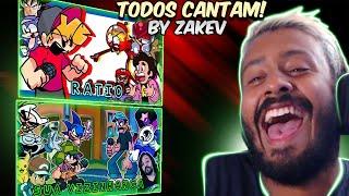 REAGINDO A ZAKEV SU VENCIDAD E DE FNF - Todos Cantam By: @ZakeV  #fnf