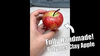 An Apple made from polymer clay, sculpture timelapse【Clay Artisan JAY】#Shorts