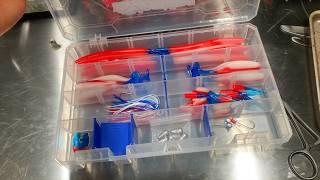 Making RED WHITE and BLUE Fishing Lures For 4th of July!!!! (80,000 Sub Giveaway)