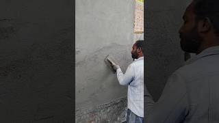 House backside wall plastering techniques  #shorts #shortsfeed #wallplaster #construction