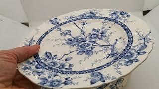 Alfred Meakin Medway pattern plates blue and white china