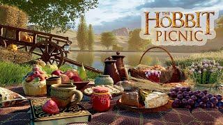 Hobbit's Late Summer Picnic Ambience in the Shire by the Lake 🫖 Nature Sounds to Relax  LOTR ASMR