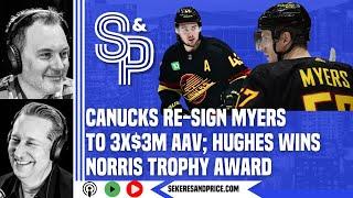 #Canucks re-sign Tyler Myers; Quinn Hughes wins the Norris Trophy - Sekeres & Price LIVE