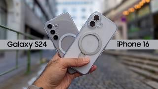 Samsung S24 vs. iPhone 16: A REAL Day in the Life | Camera & Battery Test