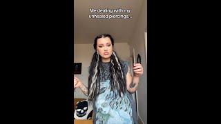 Me dealing with my unhealed piercings