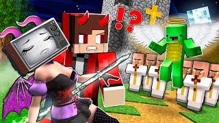 MIKEY killed TV WOMAN DEMON in front of JJ!? in Minecraft - Maizen