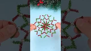 DIY Snowflake with pipe cleaners