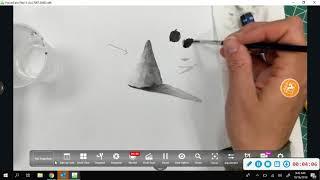 water soluble graphite demo - cone - 3 ways