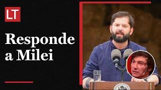 La respuesta de Boric a Milei tras apoyar críticas de ministro argentino