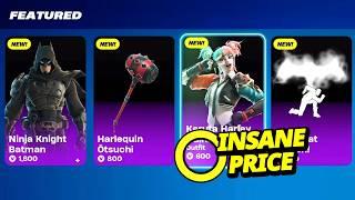 *NEW* INSANE Ninja Knight Batman & Karuta Harley Quinn Skins in The Fortnite Item Shop Showcase