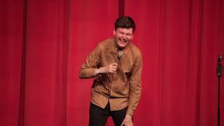 James Allen  at the Chortle Student Comedy Award final 2018