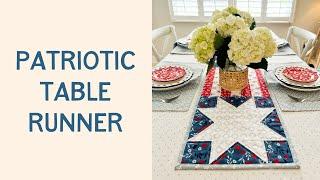 How to Make a Patriotic Stars and Stripes Quilted Table Runner