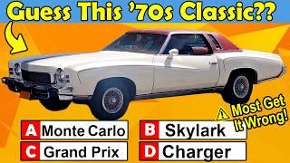 Guess These 1970s Classic Cars! Can You Get All 20 Right?