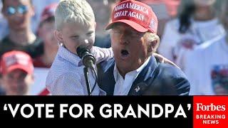 Luke Trump, Former President Trump's Grandson, Joins Him Onstage At North Carolina Rally