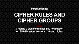 Cipher Rules and Cipher Groups: Creating a cipher string for SSL negotiation