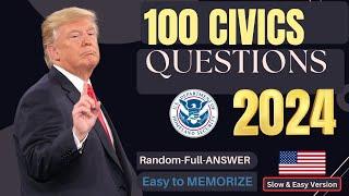 2024 random 100 civics questions and answers - US citizenship interview 2024 I N400 Interview #n400