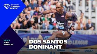 Alison Dos Santos cruises to victory in the men's 400m hurdles in Paris - Wanda Diamond League 2024