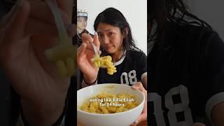 eating like Billie Eilish for 24 hours  #billieeilish #eatinglikepopstars #lunch