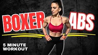 Train Your ABS Like A BOXER (5 Minute Workout)//SYLVIA NASSER