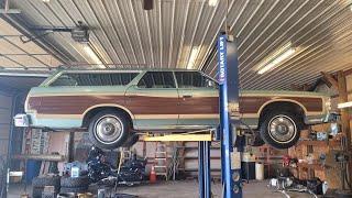 Getting Some Things Done To The 1977 Ford Country Squire New Exhaust Rear Seats Dyed