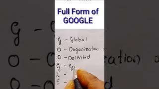 Full form of Google #fullform #google #trending #viral #shorts