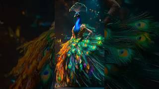 A Woman Performs a Fusion with The peacock #americagottalent #talent  #dance #agt #magic  #peacock