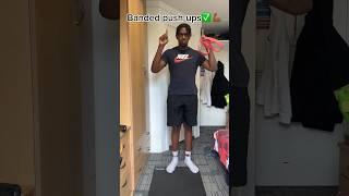 Banded push-ups  (Advanced) #fitness #pushupchallenge #football