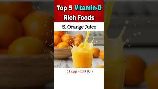  5 Vitamin D Rich Foods || Vitamin D Rich Foods For Bones #shorts