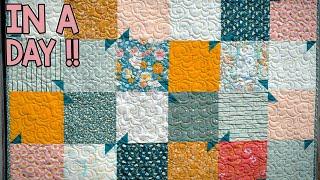 Whispering Winds | Beginner Quilt Pattern | Layer Cake Quilt Pattern | In A Day | Quick and Easy