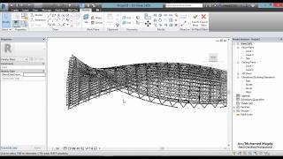 Space Trussed Frame System - Mass - Revit