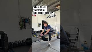 Proper set up to MAXIMIZE STROKE LENGTH! Subscribe & become a faster rower! #rowing @concept2usa