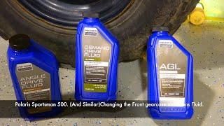 Polaris Sportsman 500 (And Similar) Front Gear Case and Transmission Fluid change.