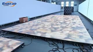 EagerLED LED Commercial Display Board / Congolese Customer Ordered LED Floor Tile Screen.