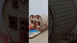 Laser Cut Dollhouse Plans | DIY Crafting Idea Miniature Dollhouse Template Nativity Scene