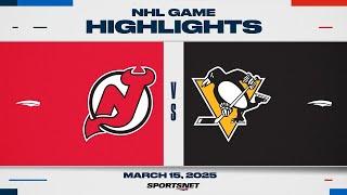 NHL Highlights | Devils vs. Penguins - March 15, 2025