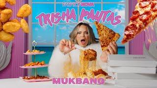 Trisha Paytas Mukbang (Spaghetti + Pizza + Chicken Nuggets & MORE) | FASHION NOVA