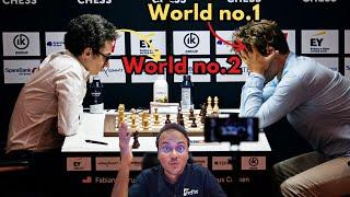 World no.2 Caruana vs World no.1 Carlsen | Amazing queen endgame | Norway Chess 2024