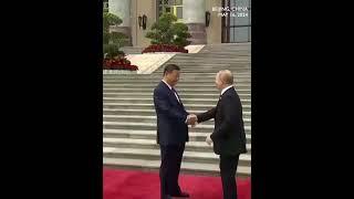 Chinese President Xi Jinping welcomes Putin in Beijing, rolling out red carpet