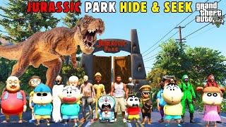 Shinchan Franklin and Shinchan Friends Playing Jurassic Park Hide and Seek in GTA 5