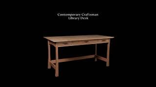 Contemporary Craftsman Library Desk | Vermont Woods Studios