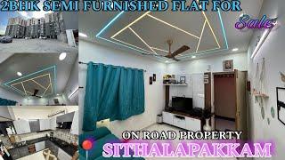 ID313MEDAVAKKAM NEAR SITHALAPAKKAM 2BHK SEMI FURNISHED FLAT FOR SALE #medavakkam