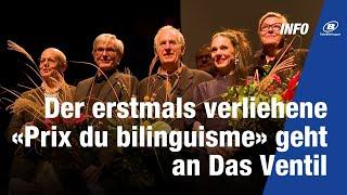 Der erstmals verliehene «Prix du bilinguisme» geht an Das Ventil