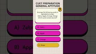 Must-Know MCQs for CUET UG 2025 - General Aptitude - 4 #cuet2025 #cuetpreparation #generalaptitude