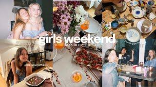 chaotic girls weekend in the best way | painting pottery, lunch dates & dinner parties