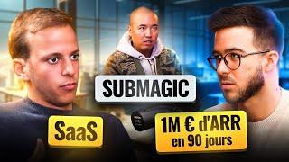 Créer un SaaS et atteindre 1 MILLION d'ARR en 90 JOURS : l'histoire de Submagic 🪄‍