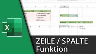 Excel Zeile Funktion | =SPALTE/ZEILE()  Tutorial