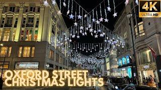 London’s First Christmas Lights of 2024 are ON!!! ⭐️ | London Walking Tour along Oxford Street [4K]