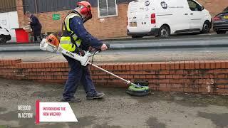 WeedGo - brush attachment for strimmers and brushcutters in action