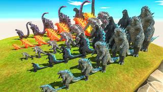 Power Levels Godzilla vs Mechagodzilla vs Shin Godzilla vs Heisei Godzilla vs Thermo Godzilla - ARBS