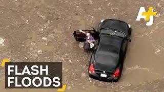 Flash Floods Swamp Cars on California Highway